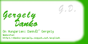 gergely danko business card